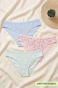Zivame Low Rise Full Coverage Bikini Panty (Pack of 3) - Multicolor — thumbnail 1